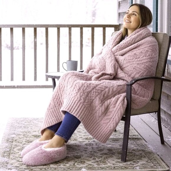 Lemon S/M Plush Faux Fur Slipper Sock Non-Slip Fuzzy House Shoes Pink Sz 5 6 7 - Picture 5 of 13